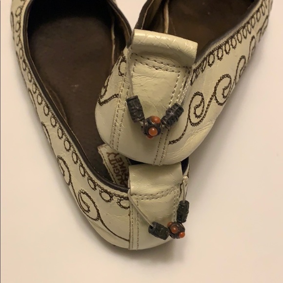 Naughty Monkey Casbah embroidered flats cream 6 - Picture 3 of 6